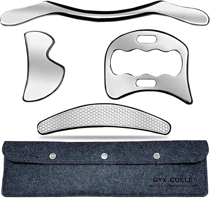 Trusted 4 in 1 Muscle Scraper Stainless Steel Gua Sha Massage Tool Set First-Class