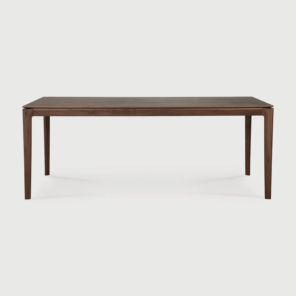 Environmentally Friendly Bok dining table - varnished teak - brown - rectangular Exceptional
