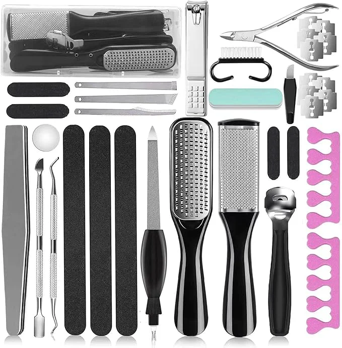 Professional Pedicure Kit 36 in 1 Foot Care Tools Stainless Steel Foot Rasp Dead Skin Healthy
