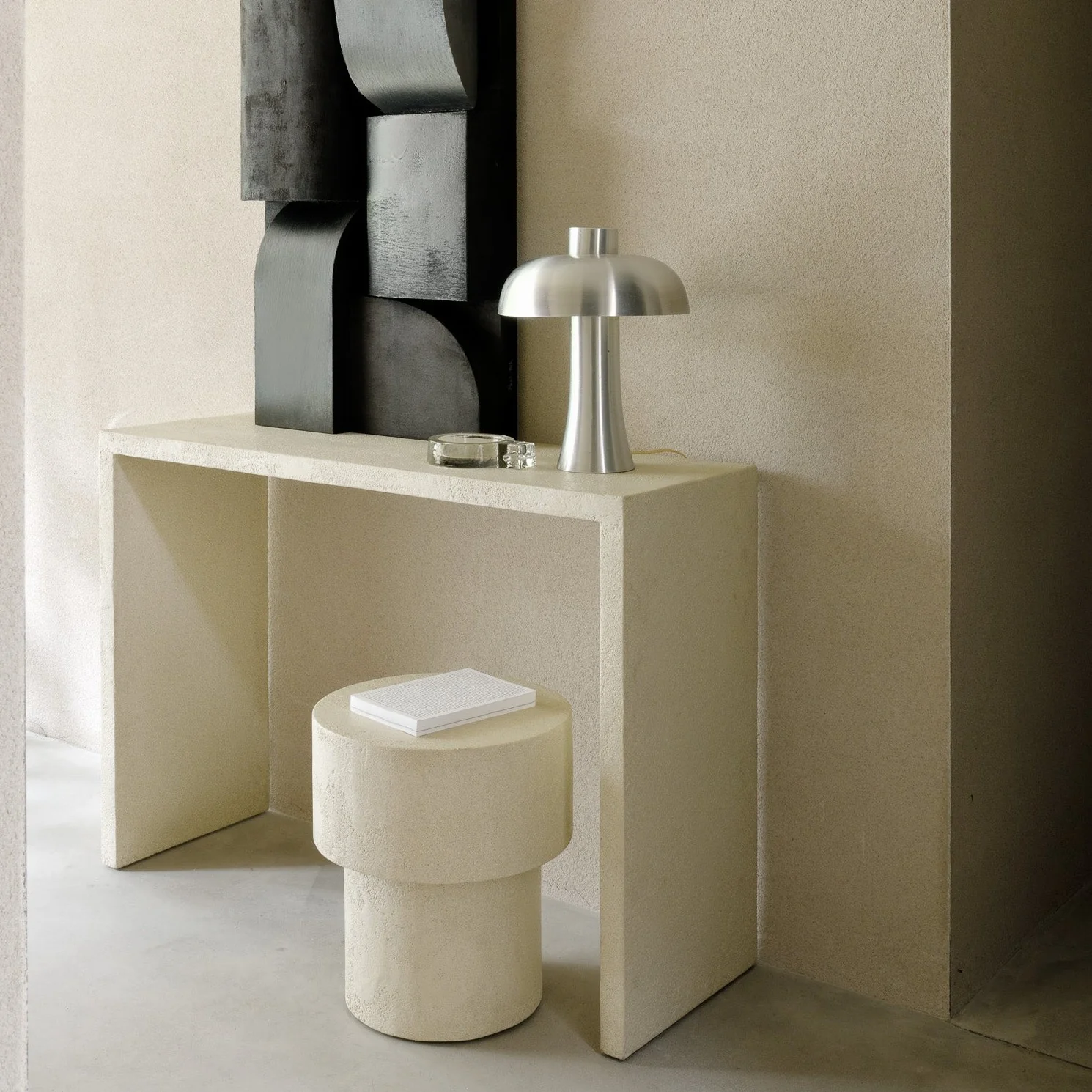 Authentic Elements console - Microcement - Off White Eco-Friendly