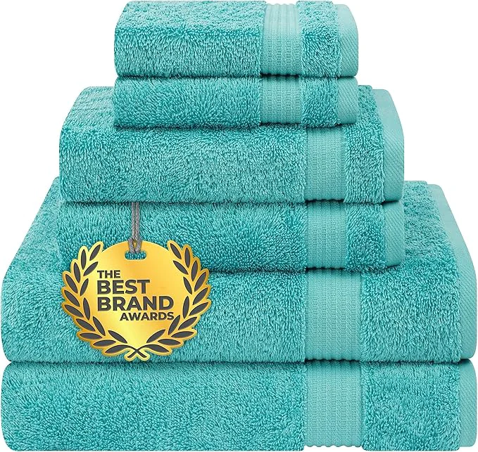 Optimized Cotton Paradise 6 Piece Towel Set Cotton Soft Absorbent Turkish Towels Flexible
