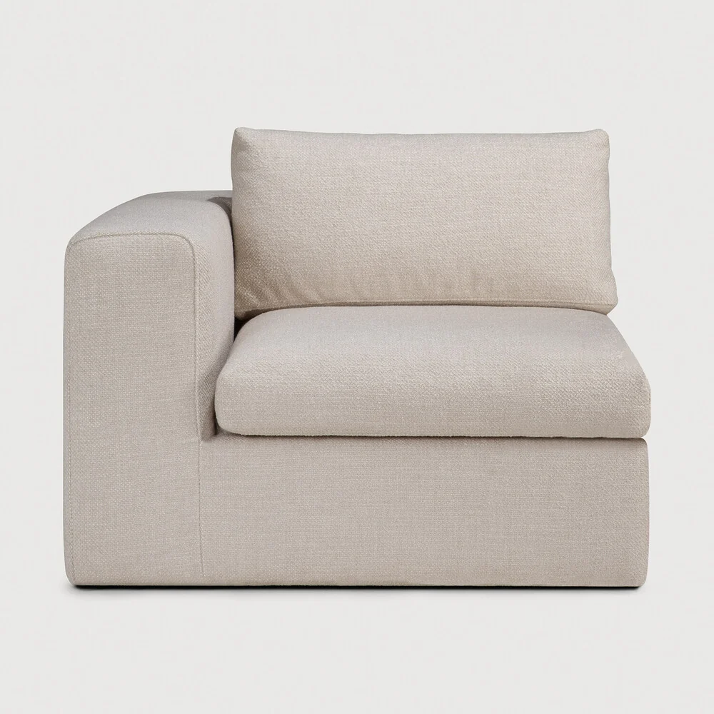 Superior Mellow sofa - Ivory fabric - end seater left and right - removable cover Refined
