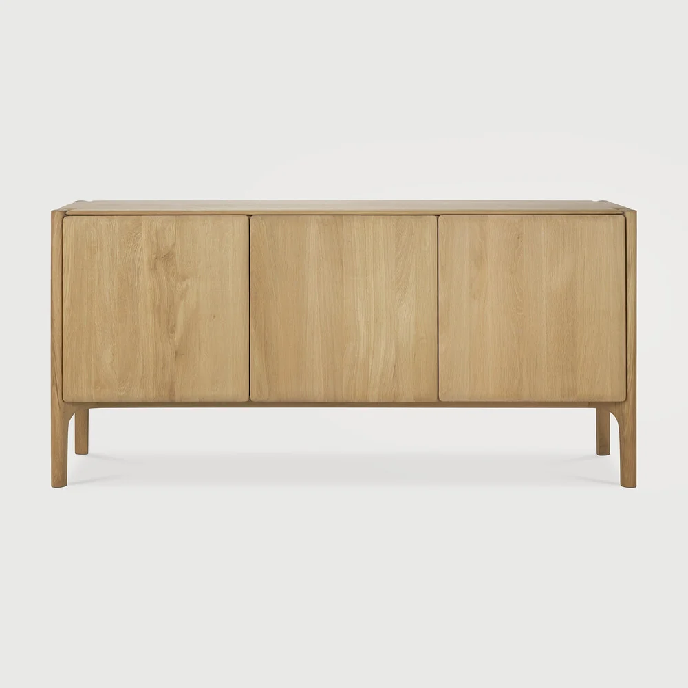 Solid PI sideboard - oak - 3 doors Easy-to-Use