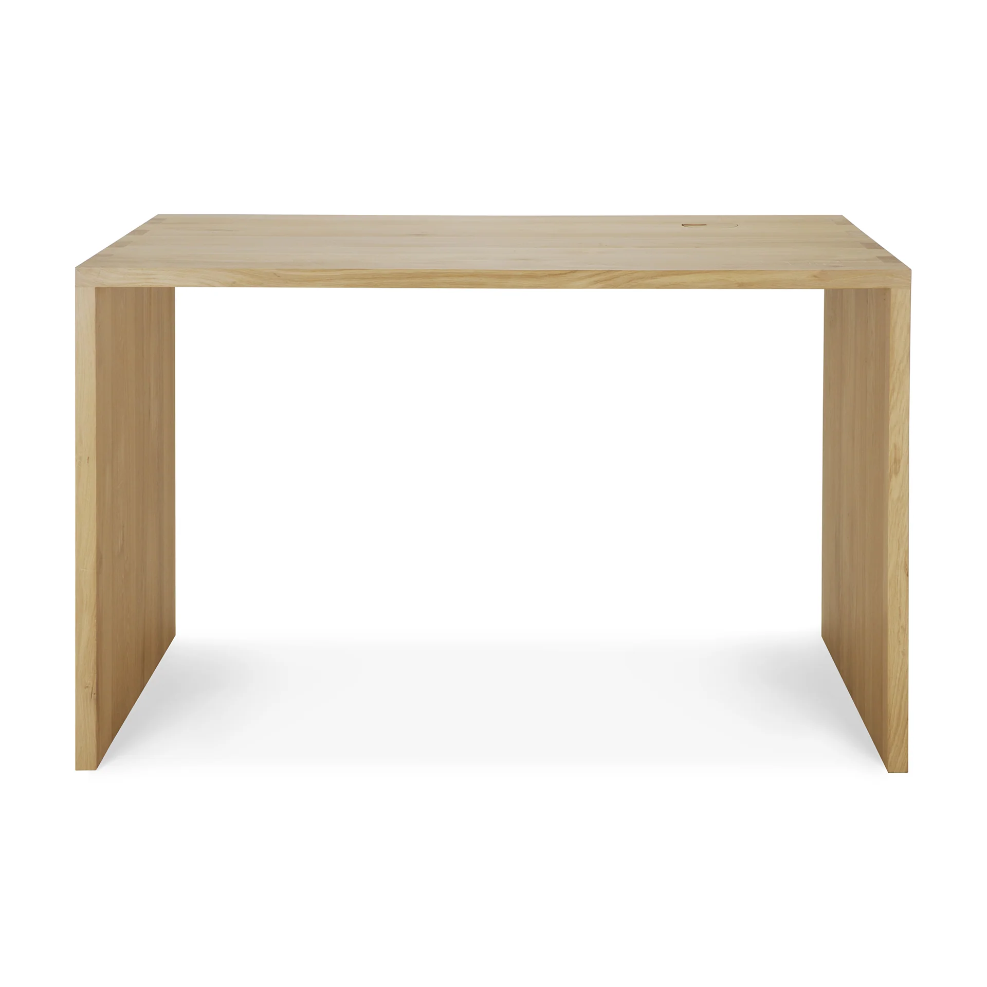 Smooth U desk - varnished oak - rectangular - with cable management Original Design
