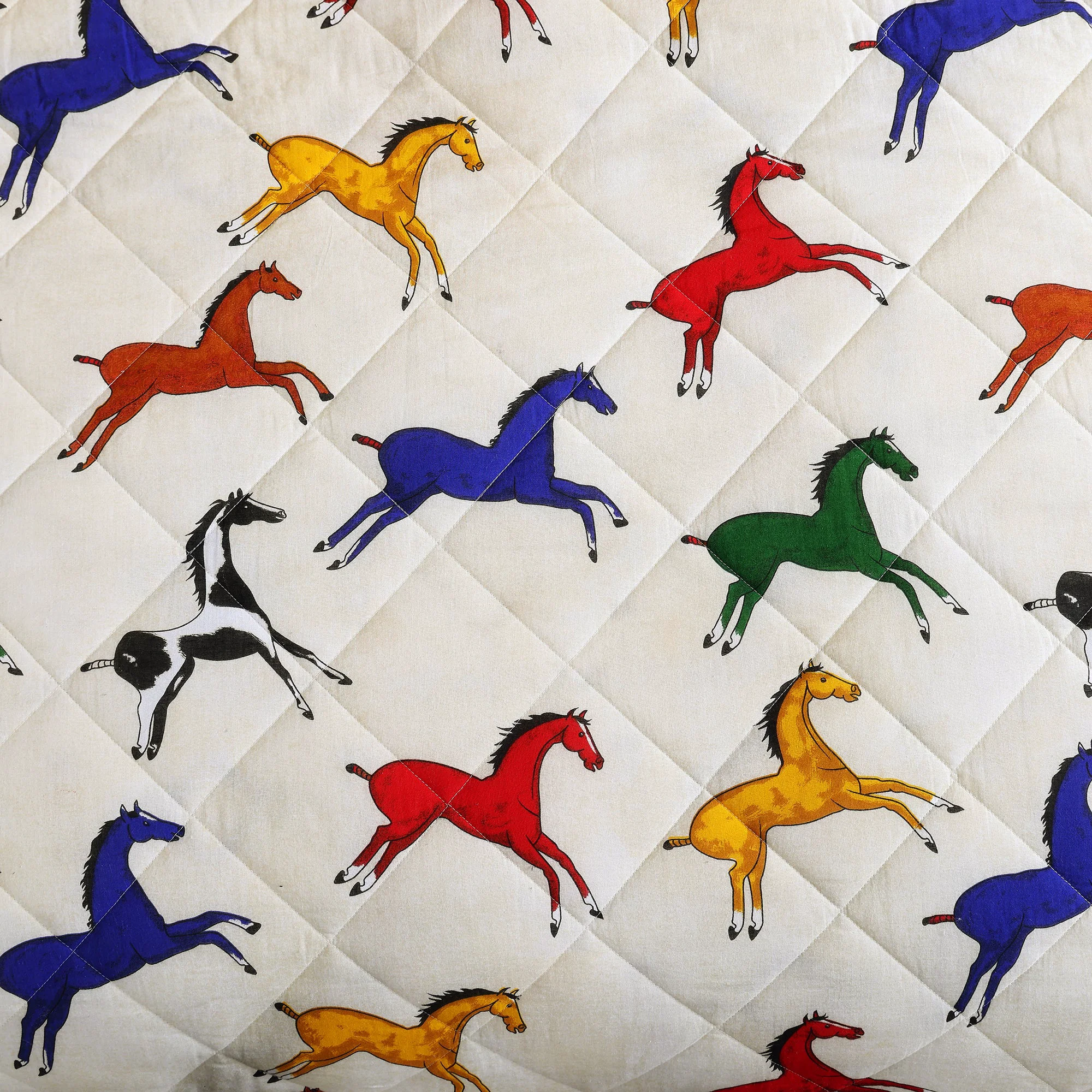 Fast Wild Horses Reversible Quilt Swatch First-Class