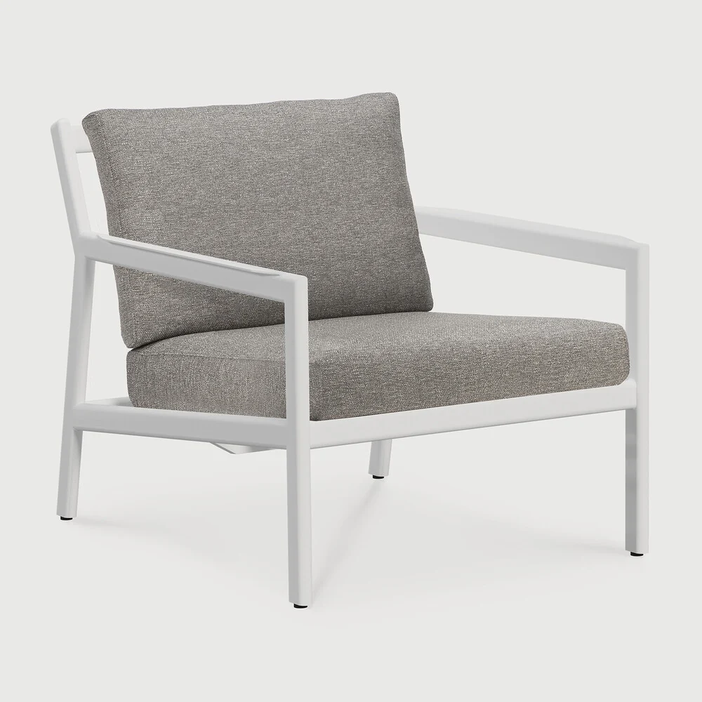 Secure Jack outdoor lounge chair - aluminium - white - Mocha fabric Expertly Made