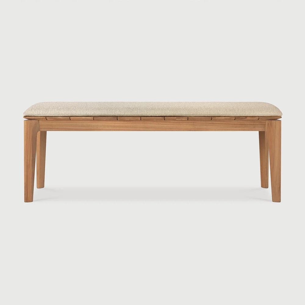 Casual Bok outdoor bench - teak - Natural fabric - 2 seater Sustainable