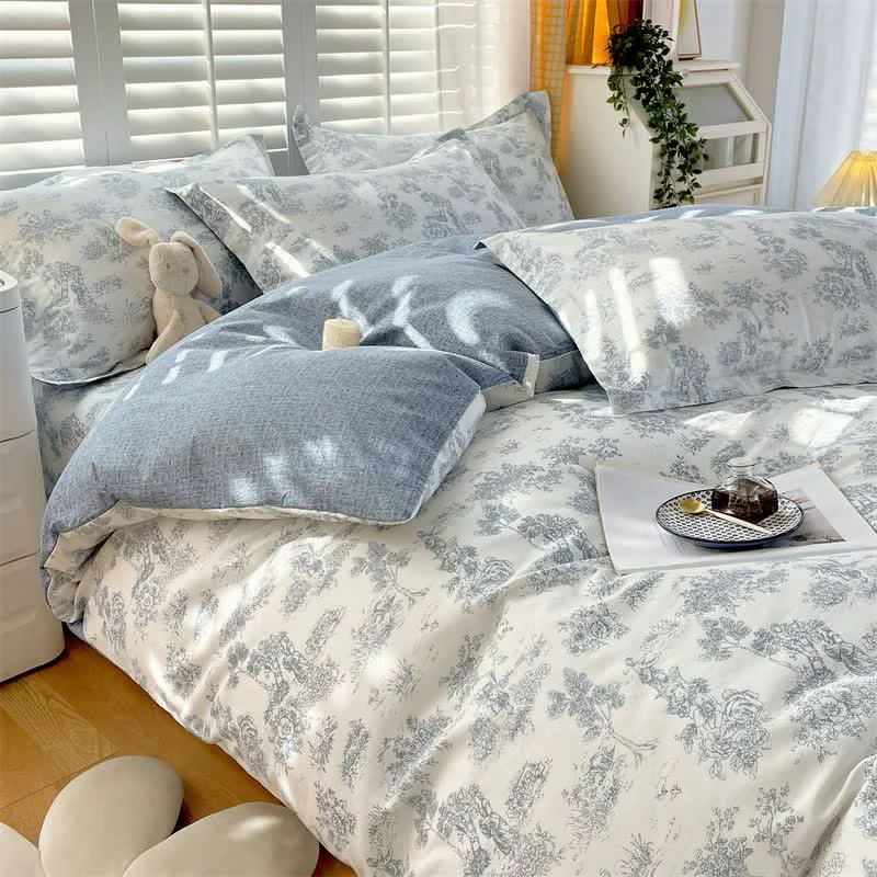 Sophisticated Ownkoti Elegant Forest Pure Cotton Bedding Set 4PCS Powerful