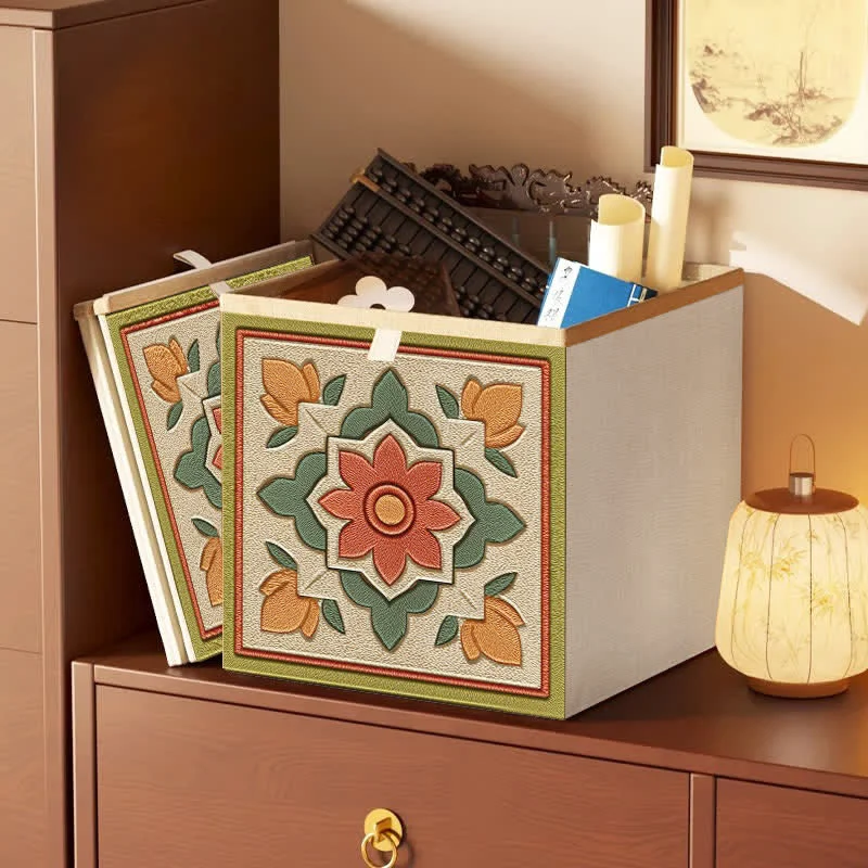 Eco-Friendly Ownkoti Vintage Floral Butterfly Foldable Decorative Storage Bag Environmentally Friendly