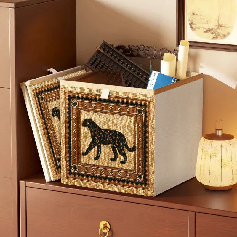 Detailed Ownkoti Vintage Animal Foldable Decorative Storage Bag Minimalist