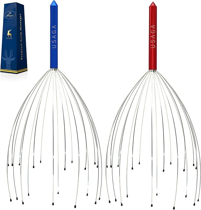 Outstanding USAGA Head Massager Scalp Massager 20 Fingers Head Scratcher Stocking Stuffers Top-Quality