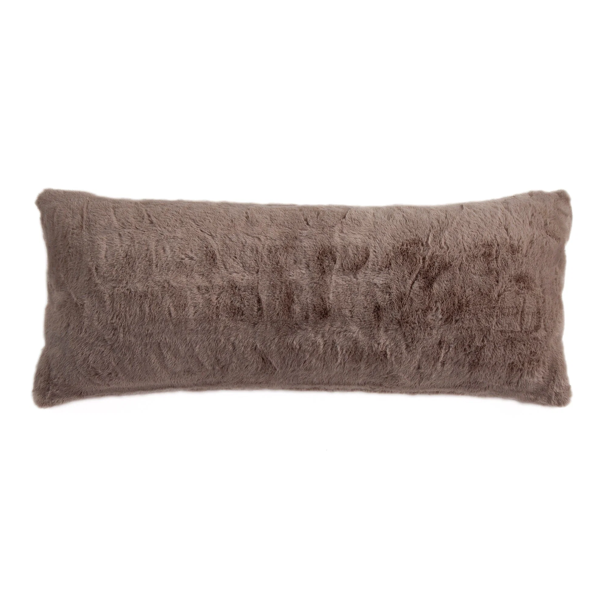 Soft Ruched Rabbit Double-Sided Lumbar Pillow with Down Insert Quality