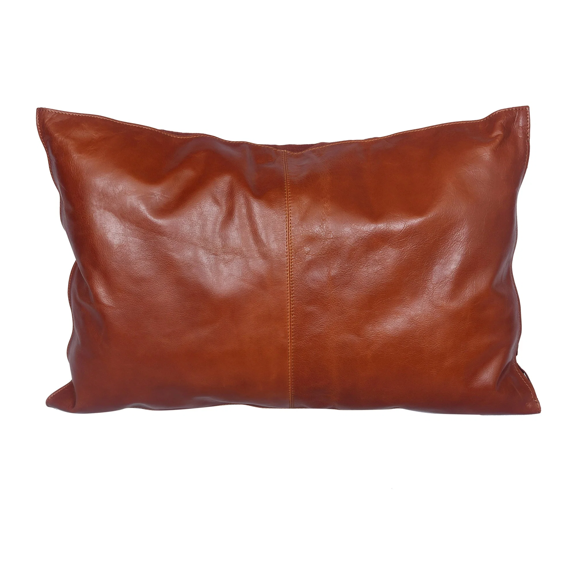 High-Quality Leather Buckskin Lumbar Pillow Easy-to-Use