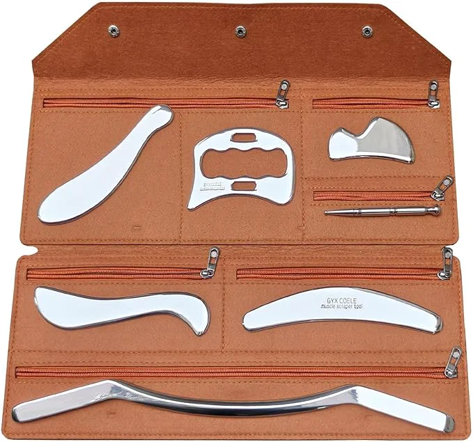 Outstanding 7 in 1 Stainless Steel Muscle Scraper Tool Set IASTM Tool Scraping Massage Unique