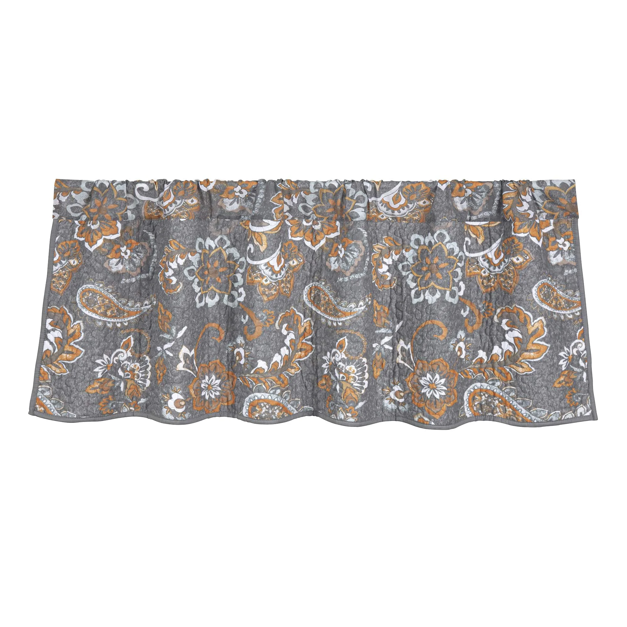 Sophisticated Abbie Western Paisley Reversible Quilted Valance Specialty