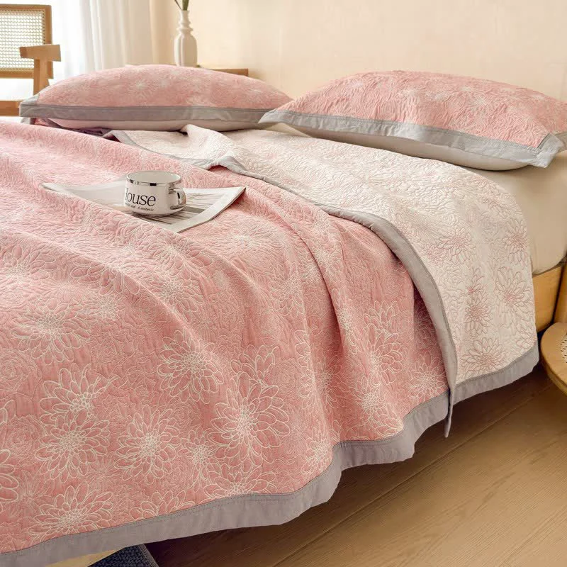 Lightweight Ownkoti Cotton Rustic Floral Muslin Quilt Blanket Healthy