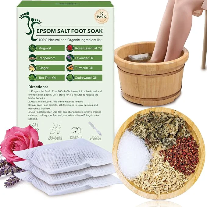 Fine Crafted 10Pack Foot Soak with Epsom Salt Epsom Salts Traditional