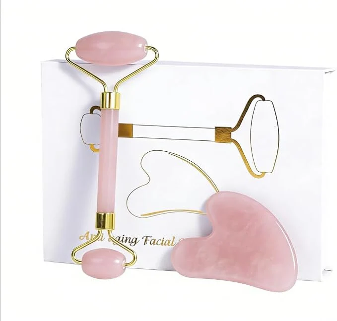 Convenient Jade Roller Gua Sha Tools – Nature Gua Sha Facial Tool Skin Tightening Face Luxury