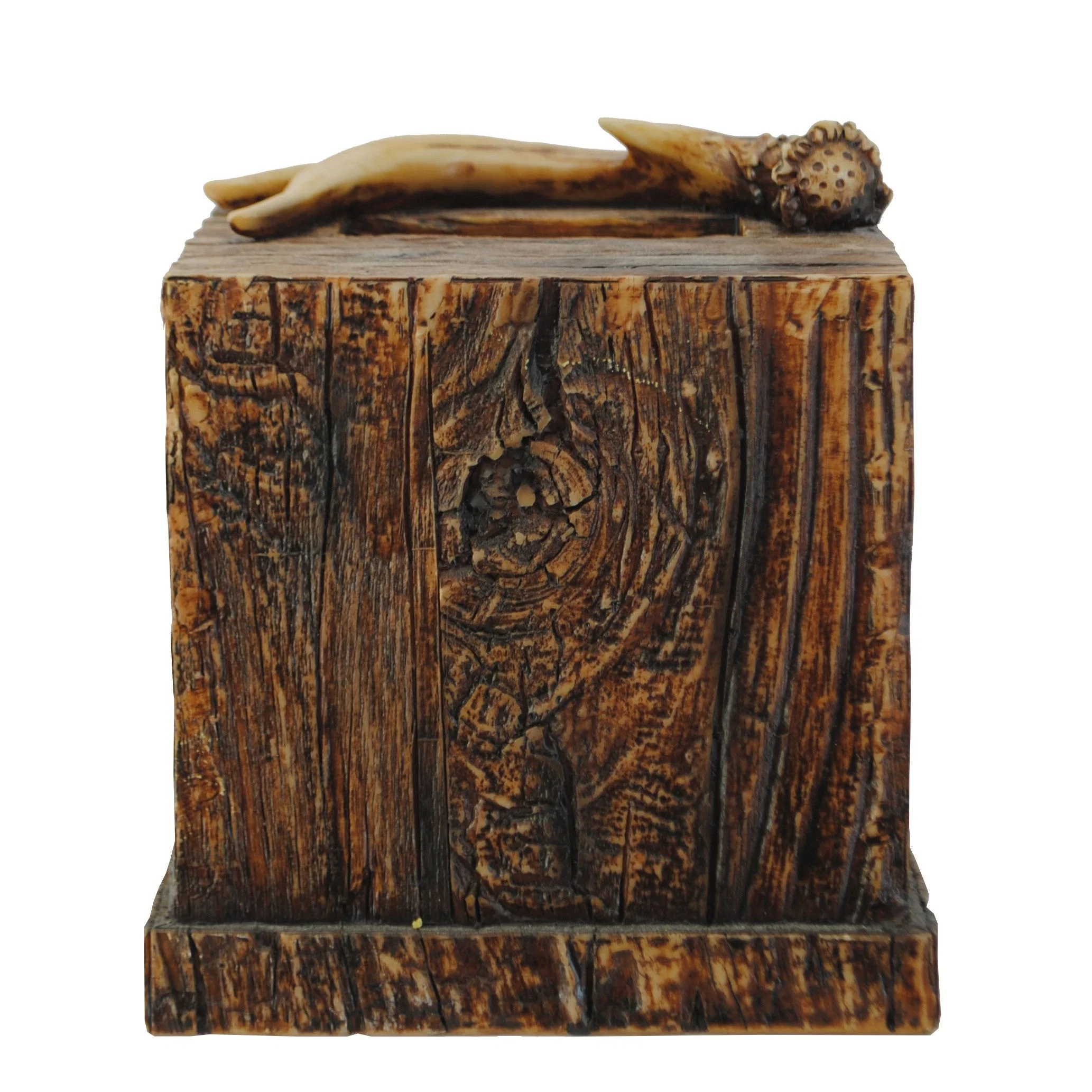 Traditional Antler amp Tree Bark Tissue Box Cover Convenient