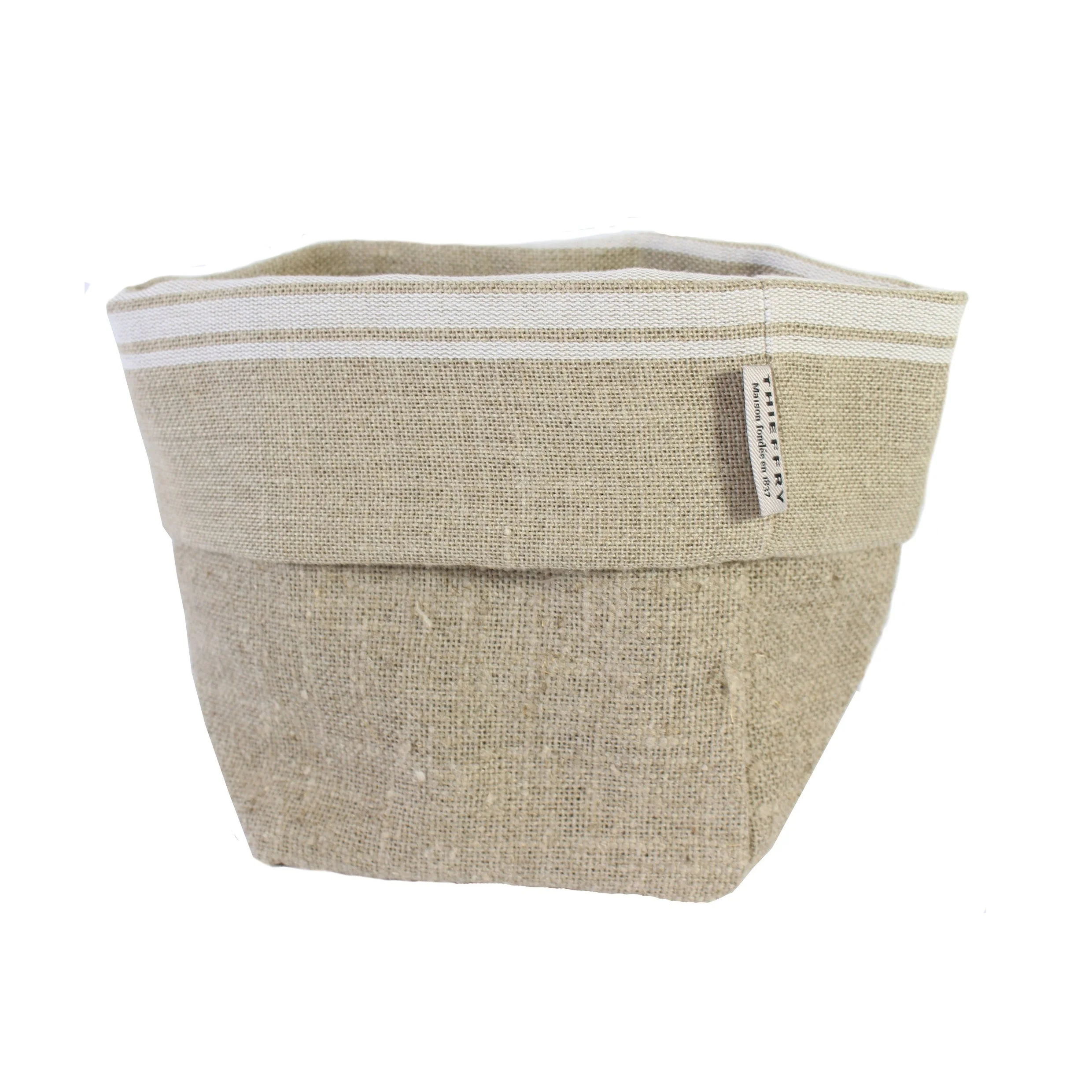 Certified Thieffry Belgian Linen Bread Basket White Practical