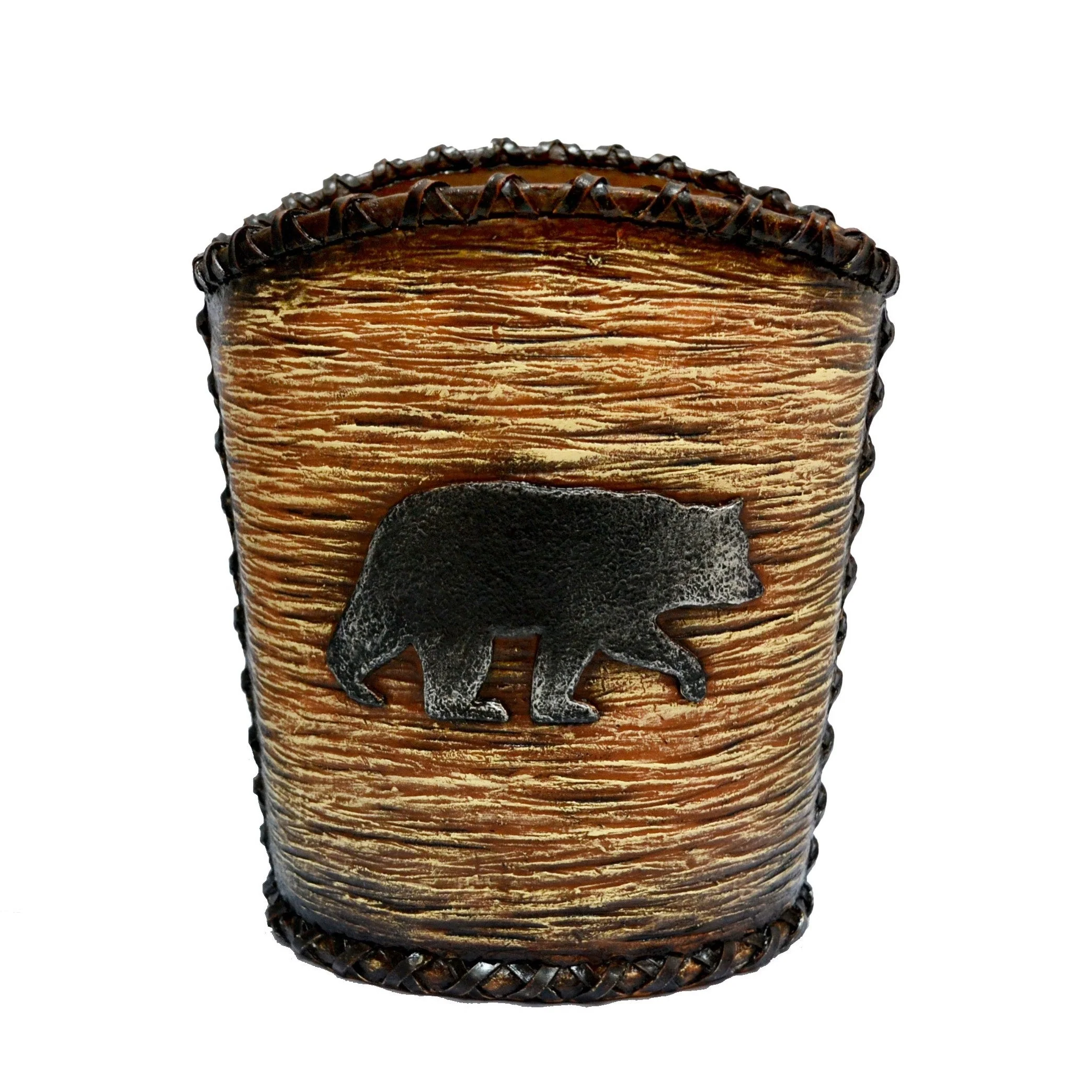 Quality Lodge Bear Wastebasket Original