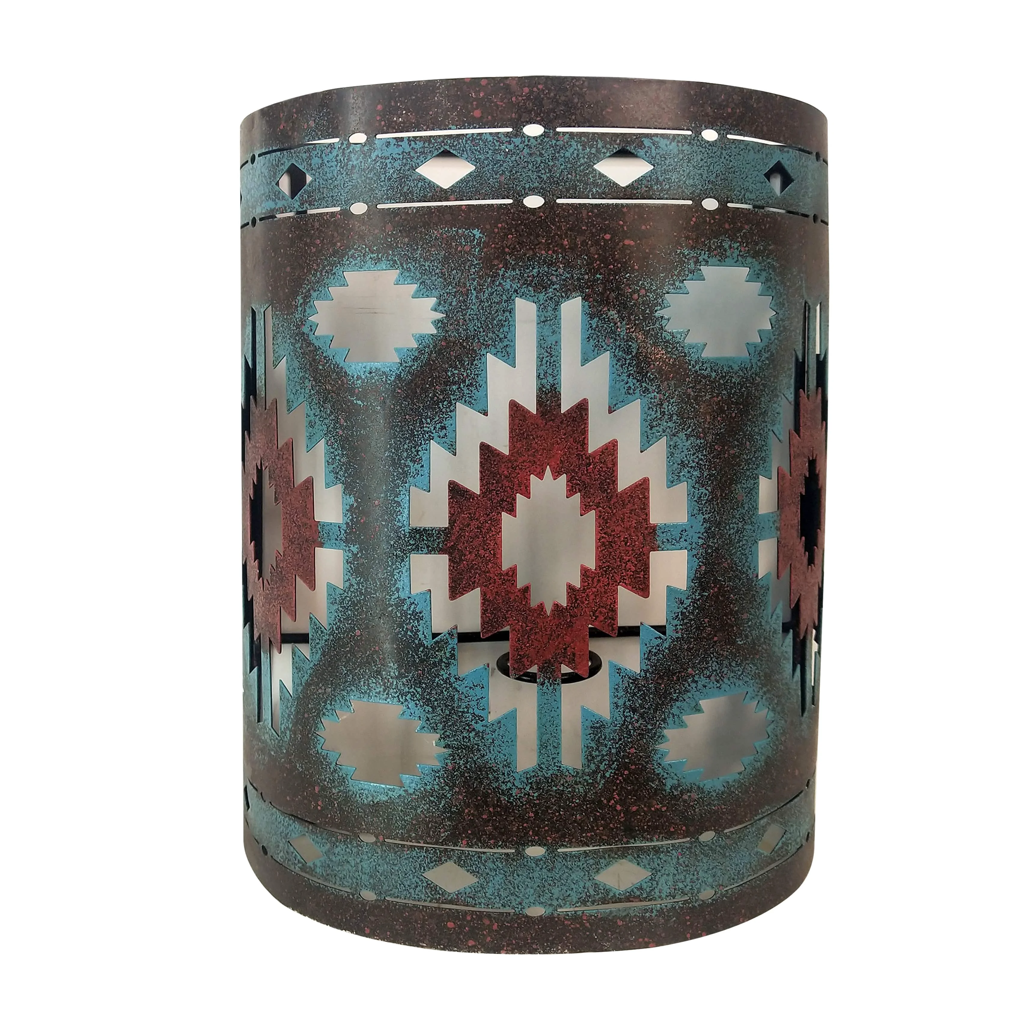 Smooth Colorful Aztec Rustic Southwestern Wall Sconce Consistent