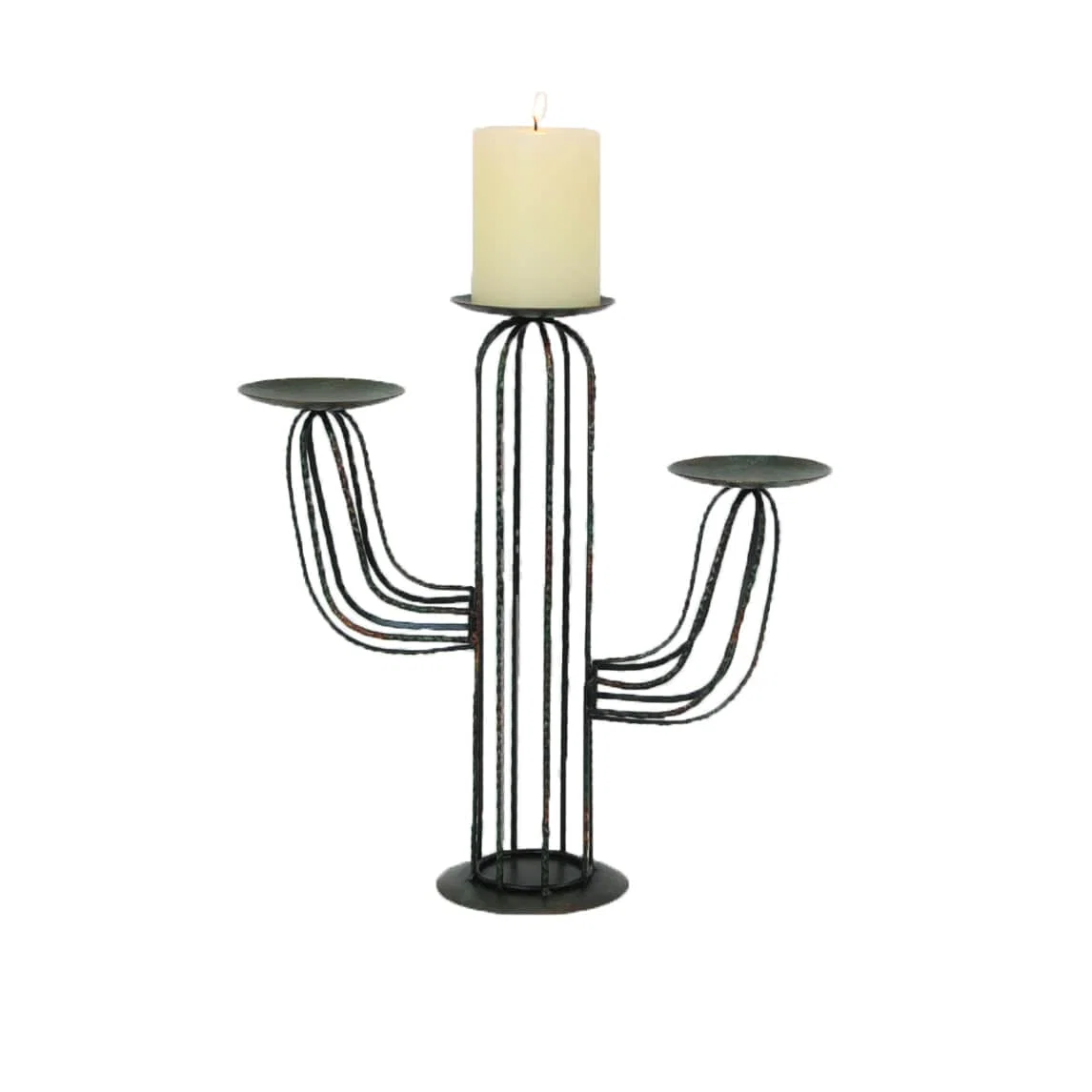 Versatile Cactus 3-Pillar Candle Holder Consistent