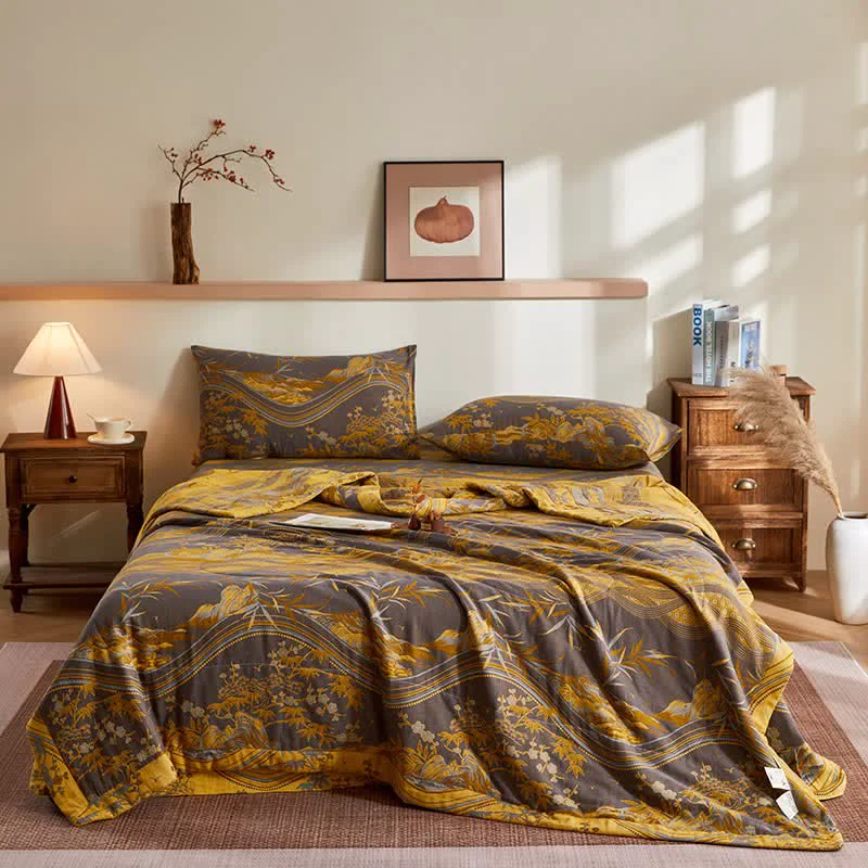 Quality Ownkoti Cotton Gauze Mountain amp Bamboo Jacquard Quilt Contemporary