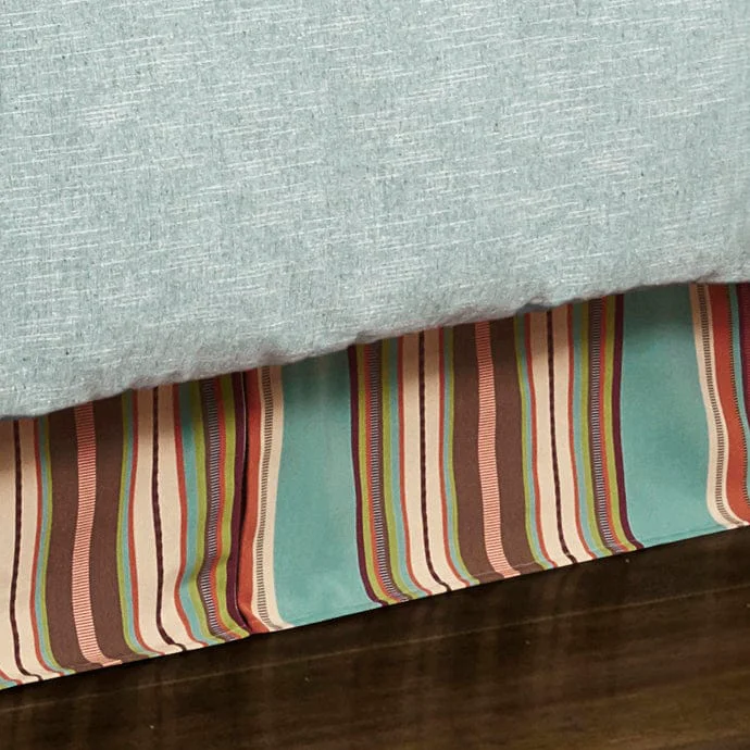 Healthy Serape Turquoise Bed Skirt Optimized