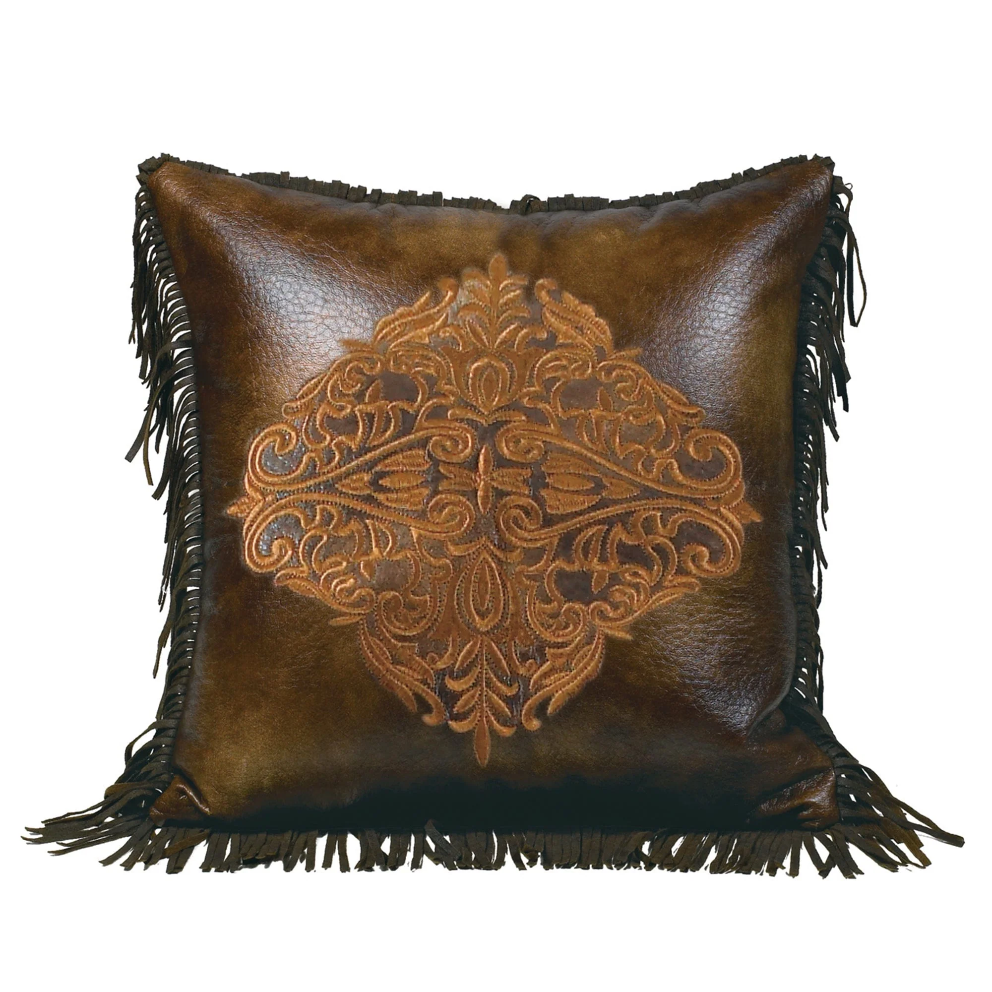 Professional Austin Golden Medallion Throw Pillow Enhanced
