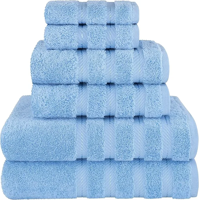 Efficient American Soft Linen Luxury 6 Piece Towel Set 2 Bath Towels 2 Hand Towel 2 Recyclable