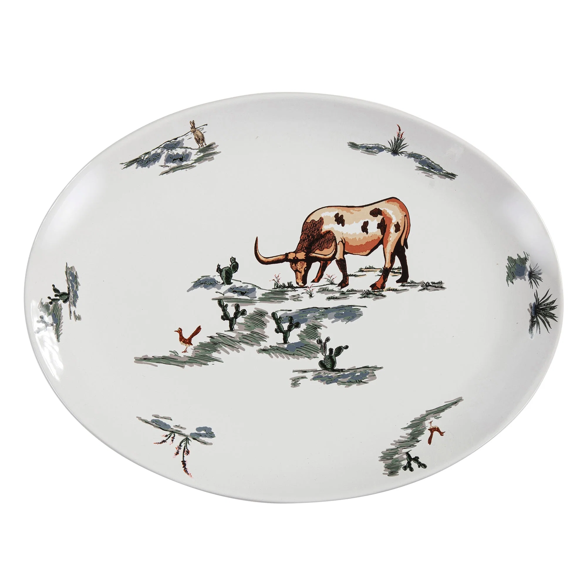 Prestigious Ranch Life Ceramic Serving Platter 4 Pc Advanced
