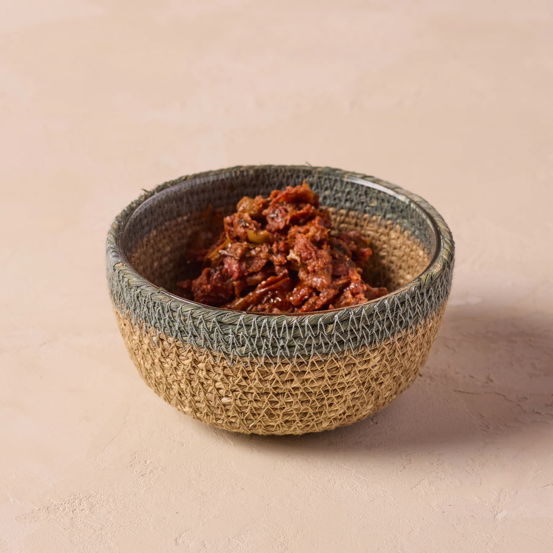 Expertly Made Hydra Woven Seagrass Bowl Seafoam Relaxed