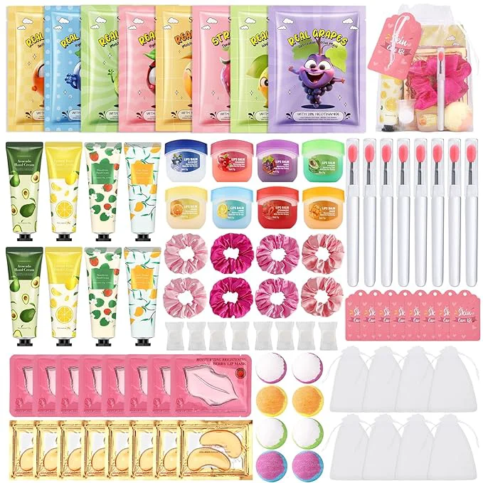 Versatile 88PCS SPA Party Supplies for Girls Under Eye Patches Facial Masks Lip Mask Responsible