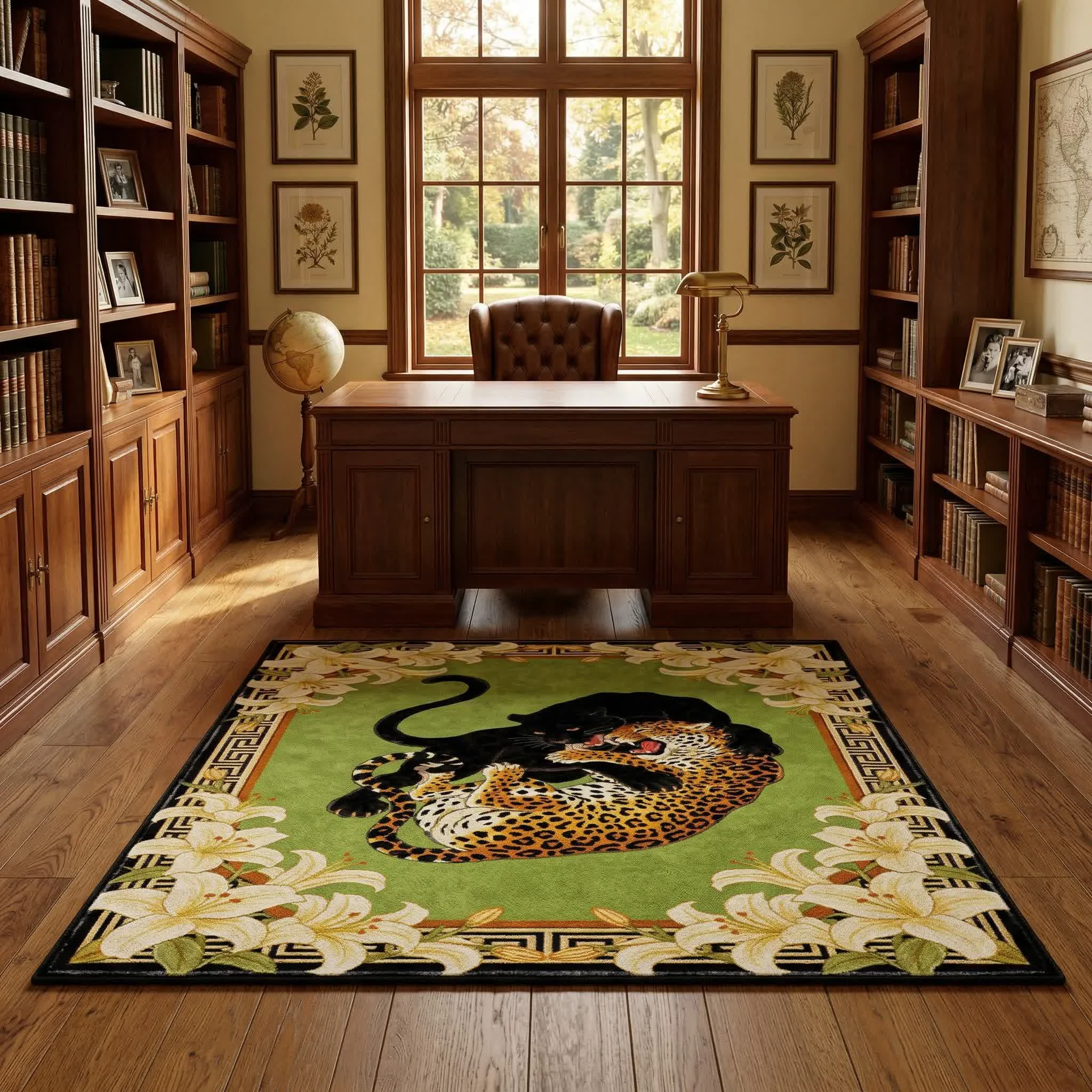 Lightweight Ownkoti Vintage Animal amp Lily Foldable Anti-slip Carpet Outstanding