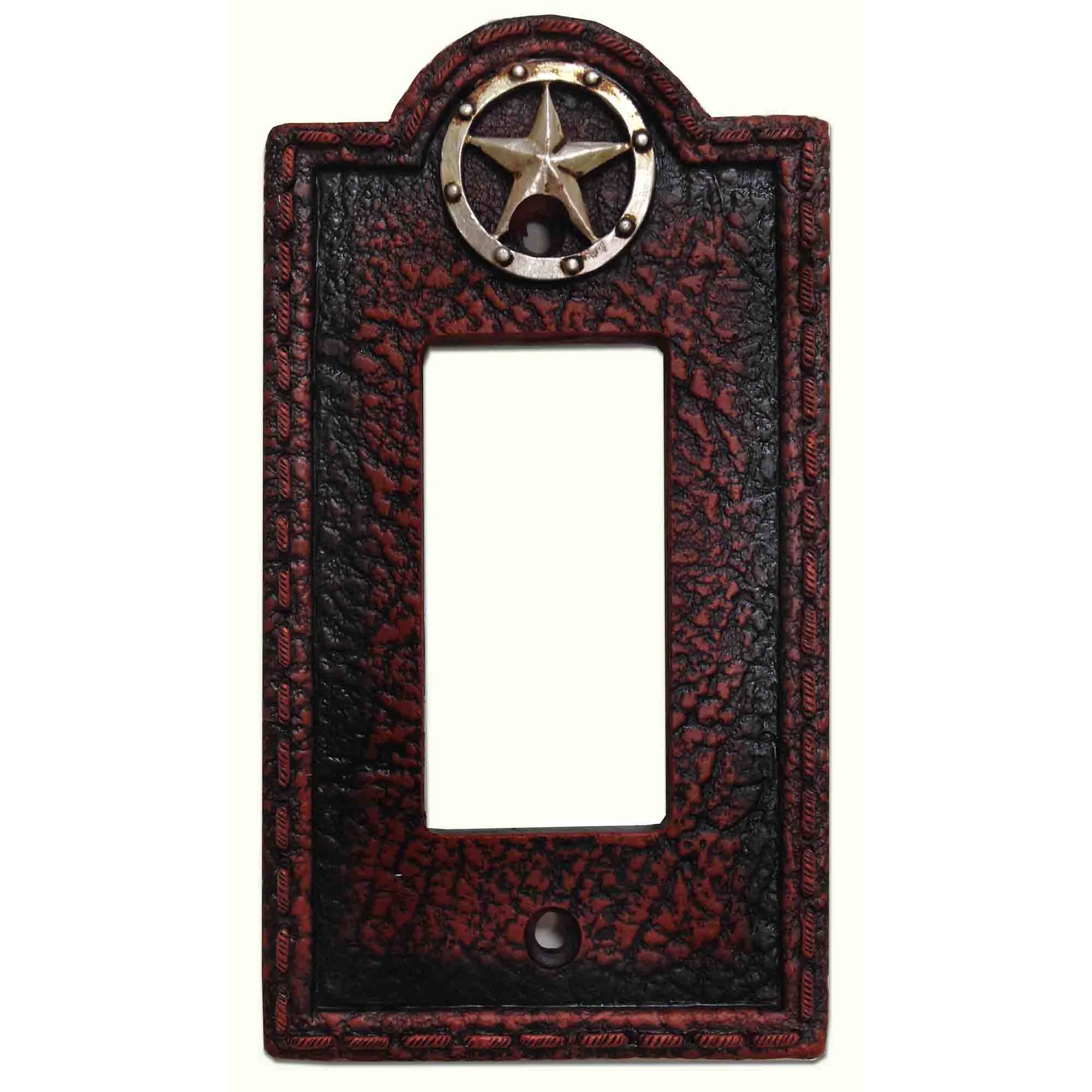 Modern Leather Grain Single Rocker Wall Switch Plate Official