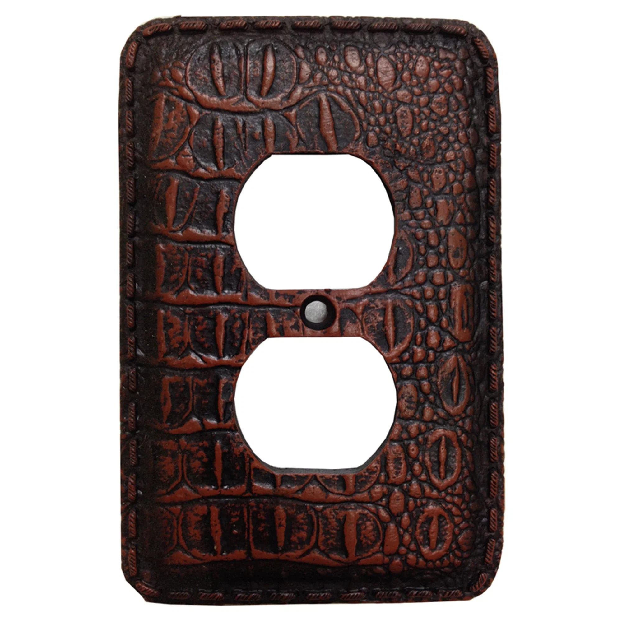Relaxed Resin Gator Single Outlet Cover Wall Plate Responsible