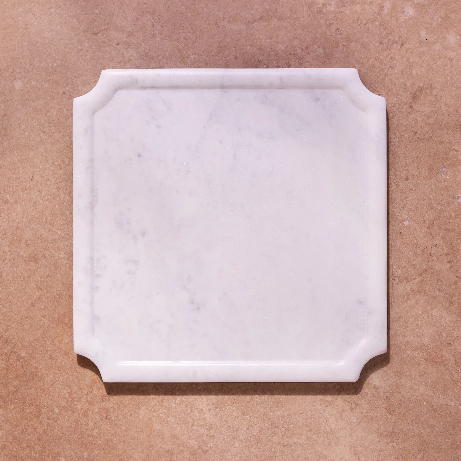 Casual White Marble Framed Board Square Reliable