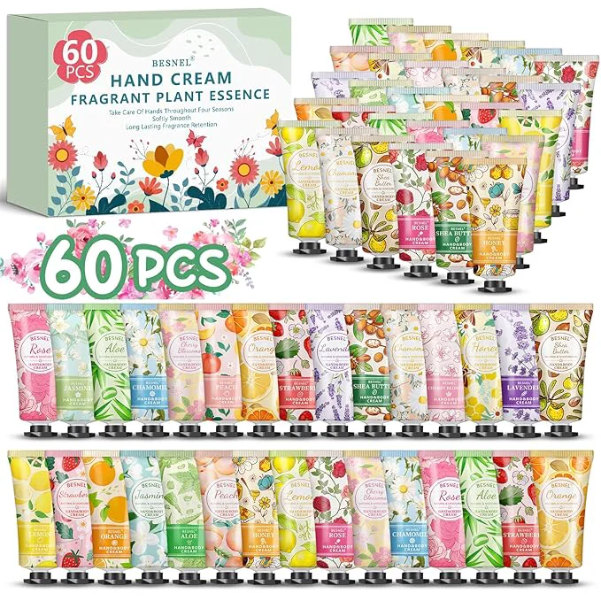 Natural 60 Pack Hand Cream Gift Set For Women Mothers Day Gifts Teacher Appreciation First-Class