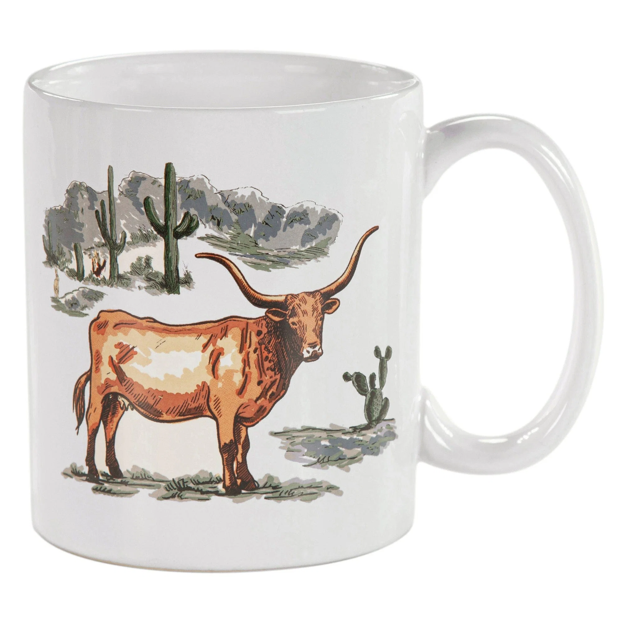 Flexible Ranch Life Longhorn Mug Set 4 Pc Outstanding