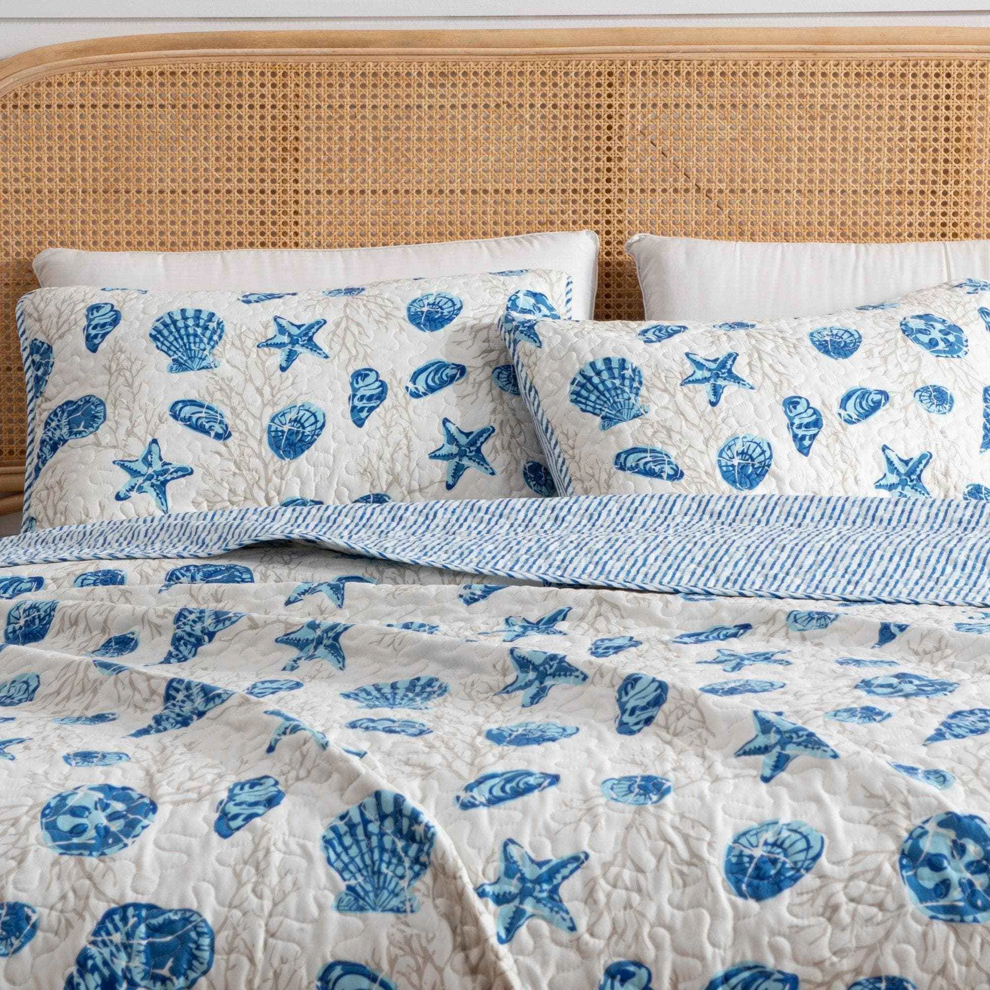 Reusable 3-Piece Coastal Quilt Set - Bali Collection Luxury