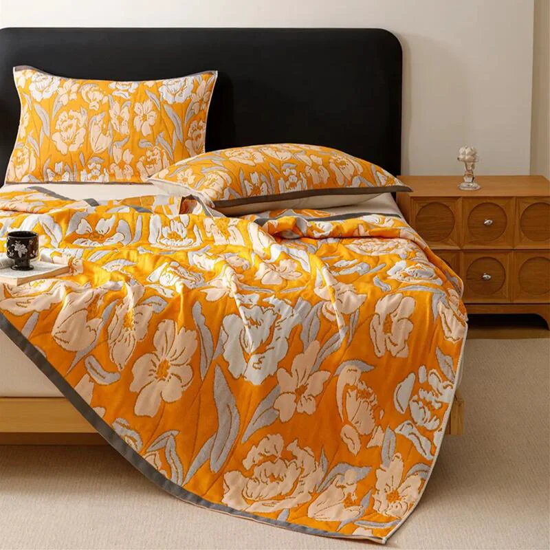 Innovative Ownkoti Tulip-inspired Cotton Gauze Quilt Blanket Safe