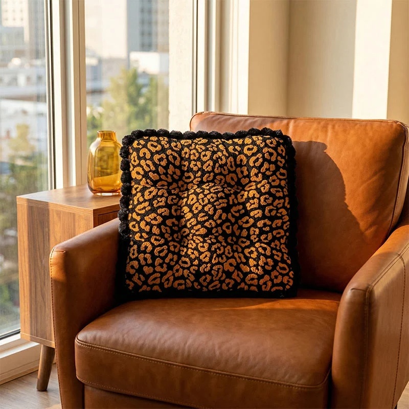 Carefully Designed Ownkoti Leopard Print Square Throw Pillow Versatile