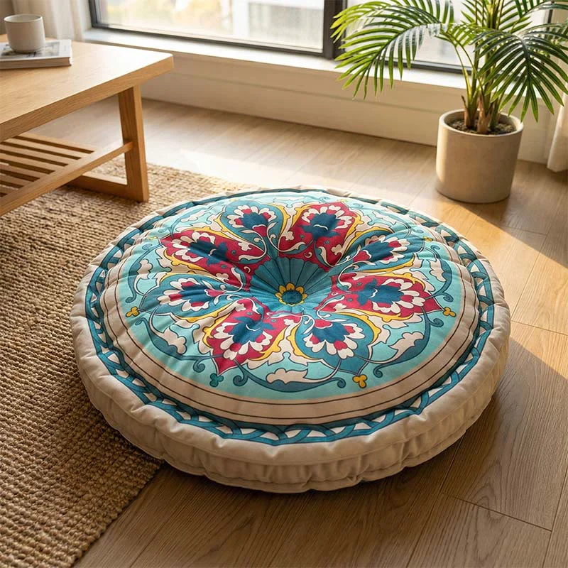 Innovative Ownkoti Mandala Bohemian Snow Lotus Throw Pillow Safe