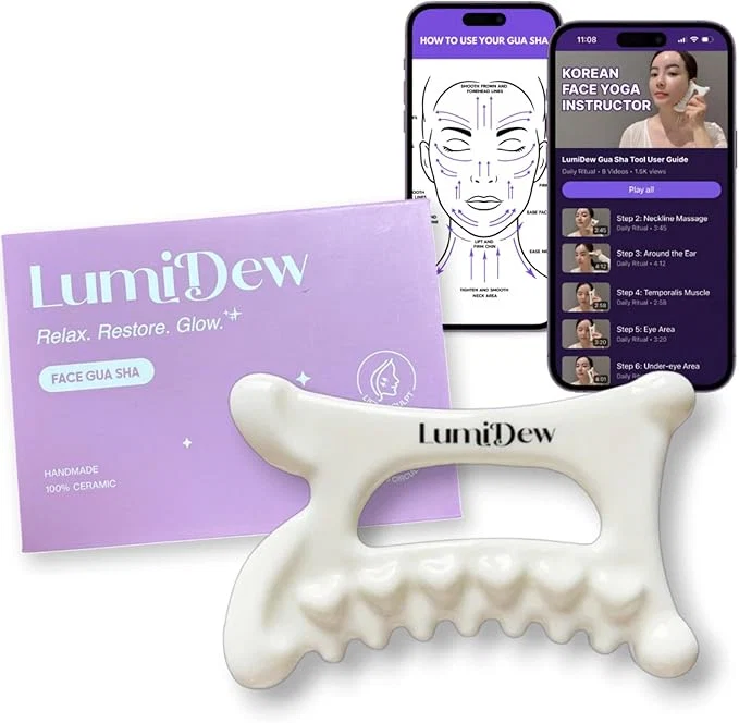 Premium Material Ceramic Guasha Tool for Face Body Lightweight