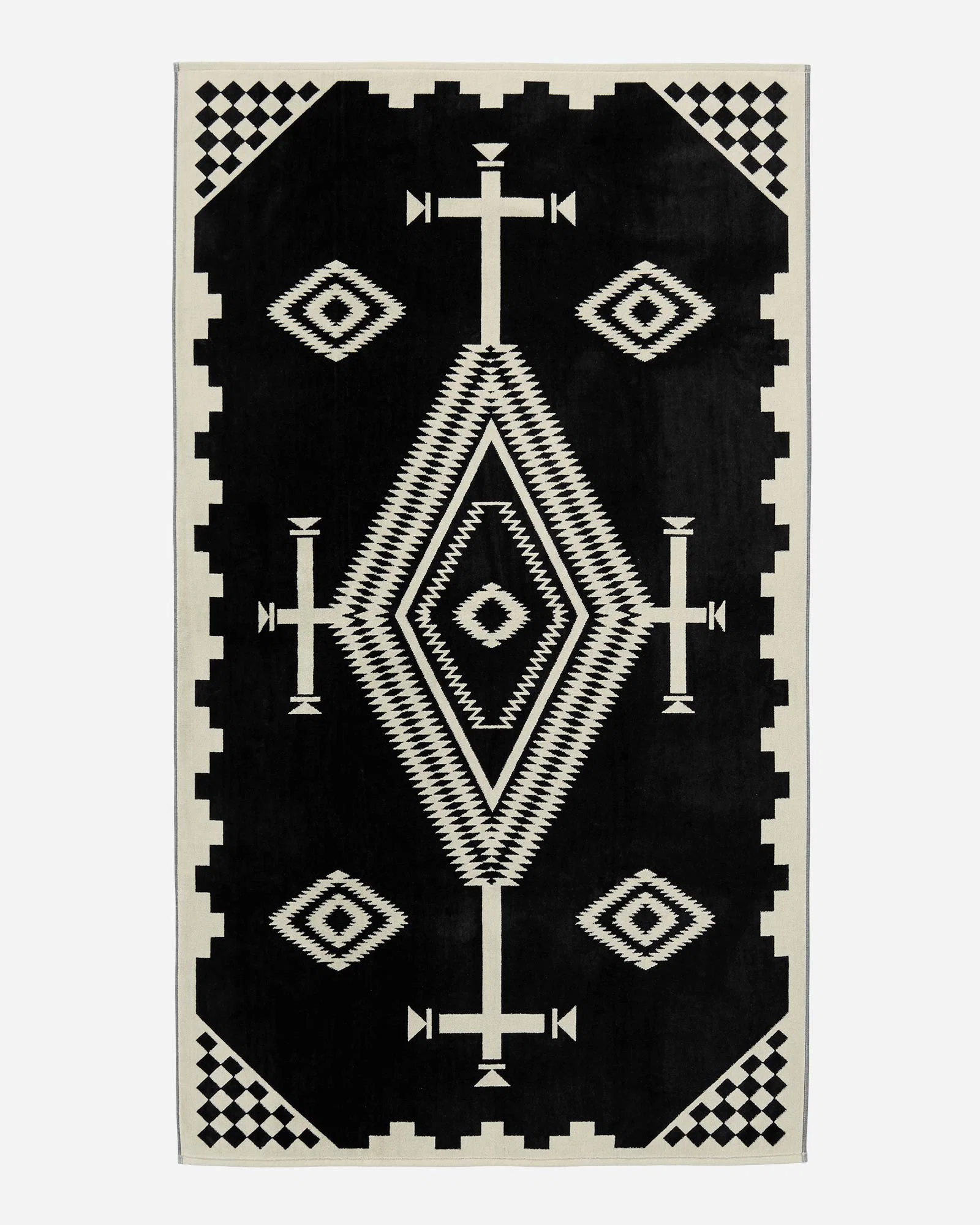 Luxury Los Ojos Spa Towel Black White Optimized