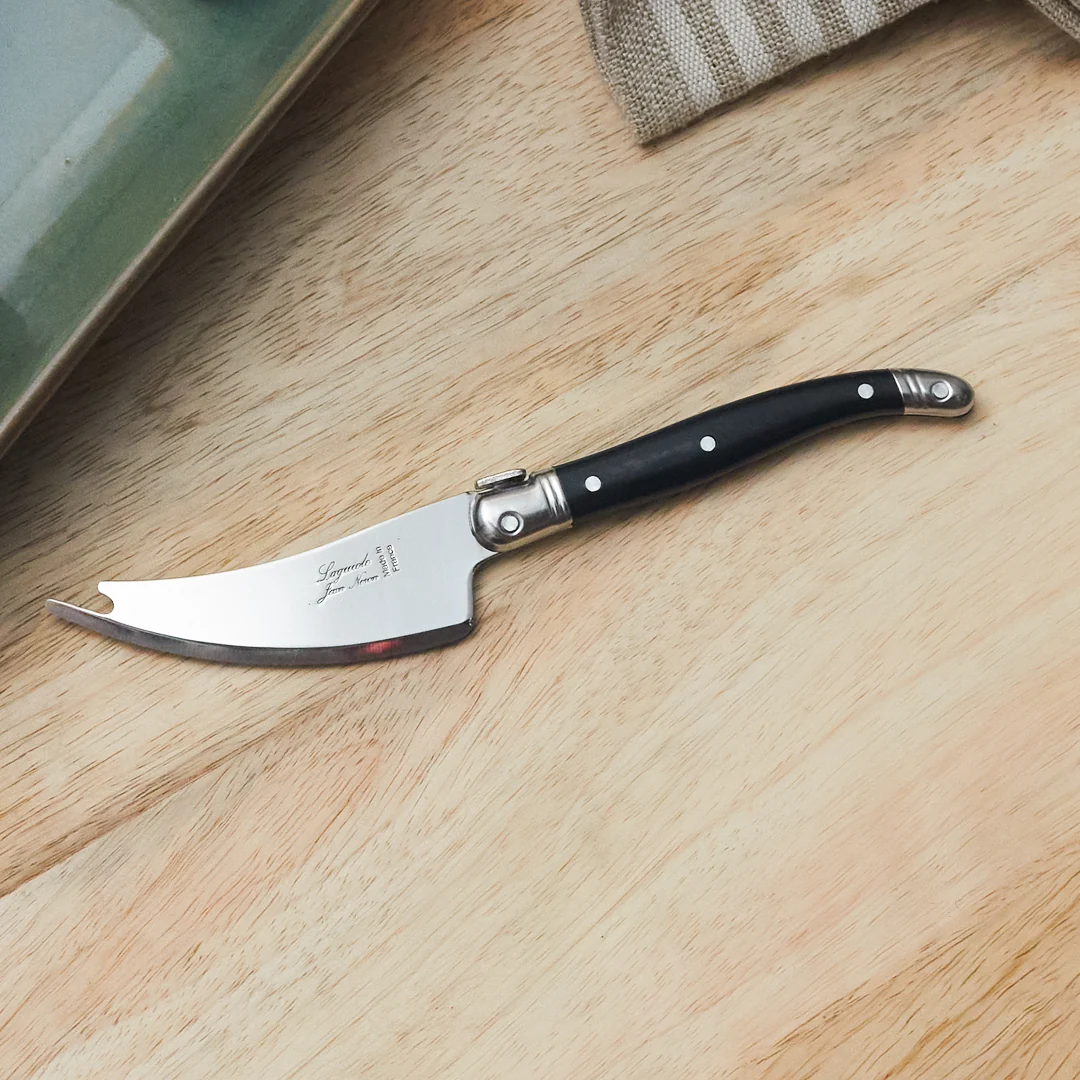 Easy-to-Use Set of 4 Laguiole Pronged Knife Black Luxury