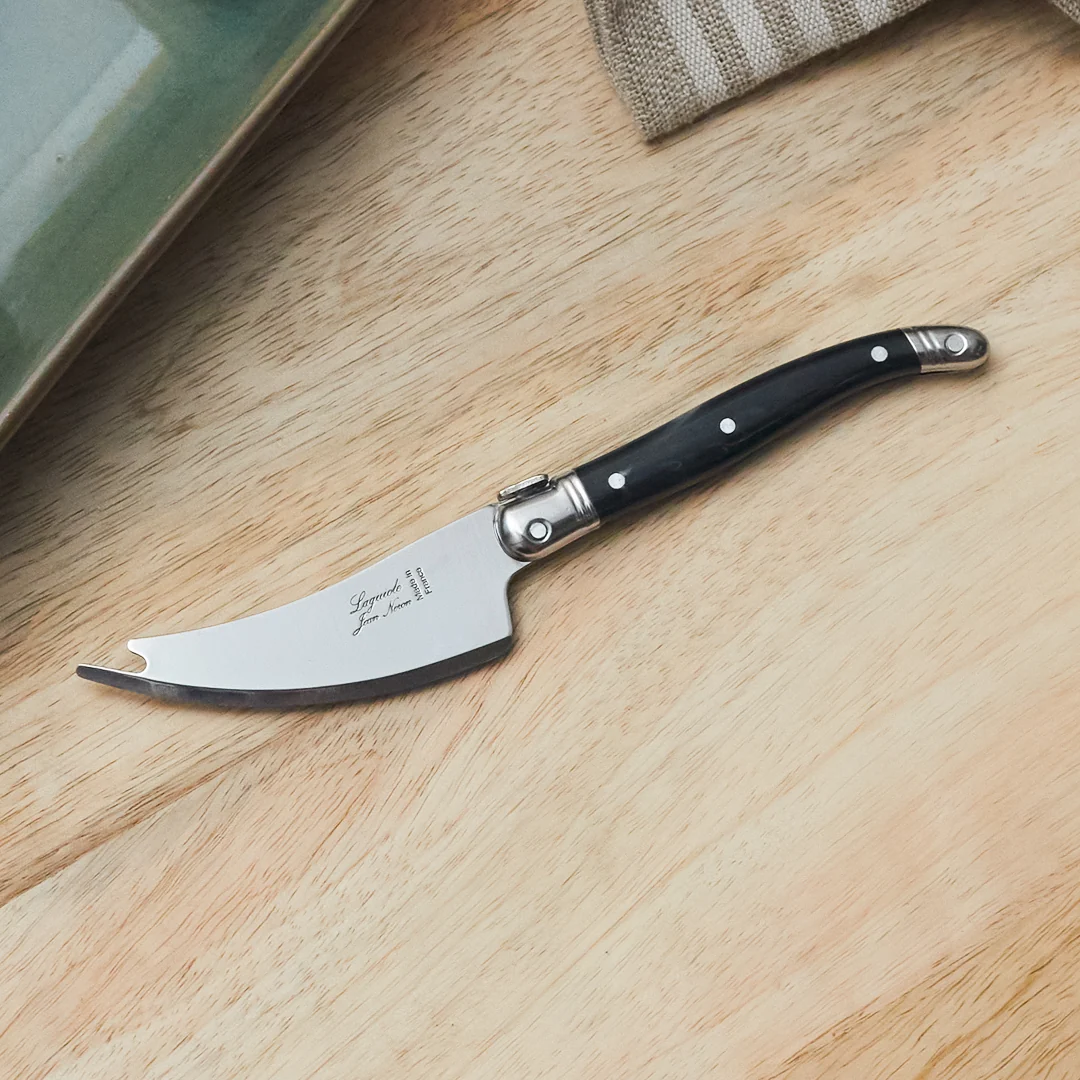 Crafted Set of 4 Laguiole Pronged Knife Black Marble Proven