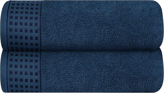 Elite GLAMBURG Cotton 2 Pack Oversized Bath Towel Set 28x55 Inches Ultra Soft Advanced