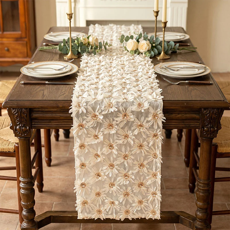 Traditional Ownkoti French Country Floral Tassel Tablecloth Specialty